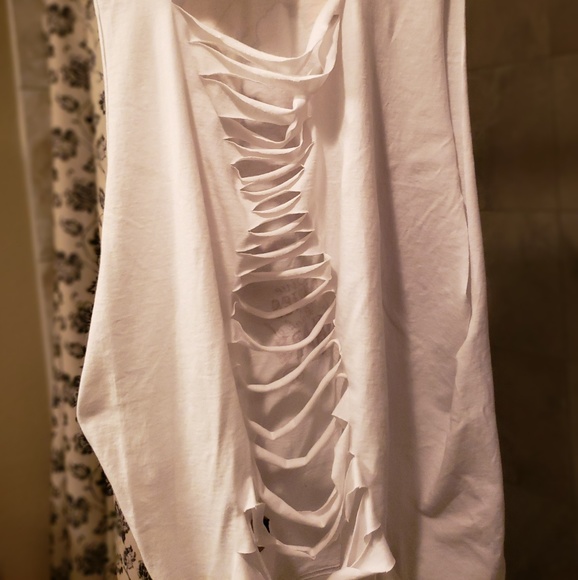 Handmade Dont Wanna Distressed Tank - Picture 2 of 2